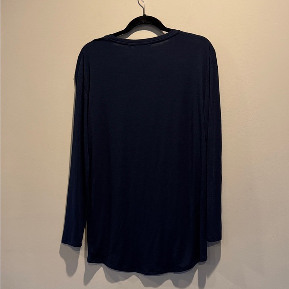 Athleta Navy Blue Women's Long Sleeve Top - Picture 4 of 5